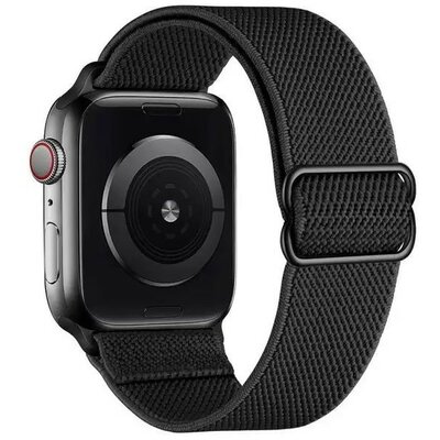 Apple Watch 4-6, SE, SE (2022) (38 / 40 mm) / Watch 7-9 (41 mm), textíl pótszíj, körpánt, Xprotector, fekete