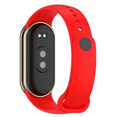 Xiaomi Mi Smart Band 8, szilikon pótszíj, állítható, piros