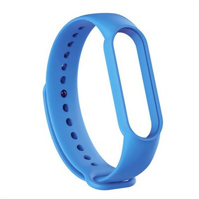 Xiaomi Mi Band 3 / Mi Band 4, szilikon pótszíj, állítható, világoskék