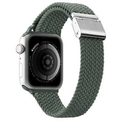 Apple Watch 1-6, SE, SE (2022) (42 / 44 mm) / Watch 7-8 (45 mm) / Watch Ultra (49 mm), textíl pótszíj, állítható, Dux Ducis Mixture, zöld