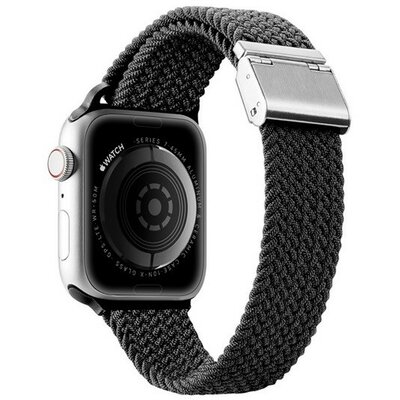 Apple Watch 1-6, SE, SE (2022) (42 / 44 mm) / Watch 7-8 (45 mm) / Watch Ultra (49 mm), textíl pótszíj, állítható, Dux Ducis Mixture, fekete