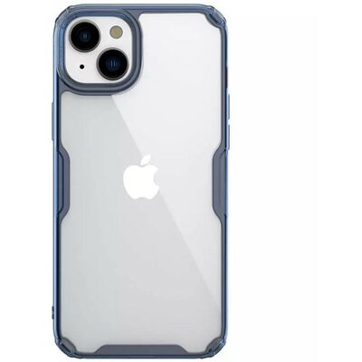 Apple iPhone 15, Szilikon tok, műanyag hátlap, ultravékony, Nillkin Nature Pro, kék