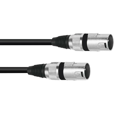 Omnitronic 3022075A XLR Átalakító kábel [1x XLR dugó, 3 pólusú - 1x XLR dugó, 3 pólusú] 0.20 m Fekete