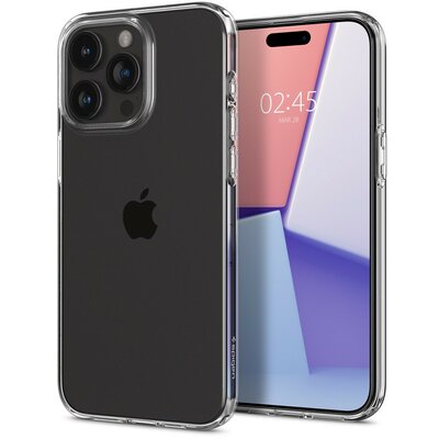 Apple iPhone 15 Pro, Szilikon tok, Spigen Liquid Crystal, átlátszó