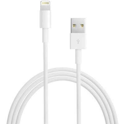 USB töltő- és adatkábel, Lightning, 50 cm, Apple, fehér, gyári