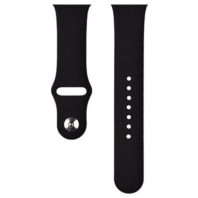 Apple Watch 1-6, SE (42 / 44 mm) / Watch 7-8 (45 mm) / Watch Ultra (49 mm), szilikon pótszíj, állítható, Devia Delux Sport, fekete