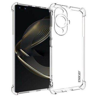 Huawei Nova 11 Pro, Szilikon tok, közepesen ütésálló, légpárnás sarok, Enkay, átlátszó