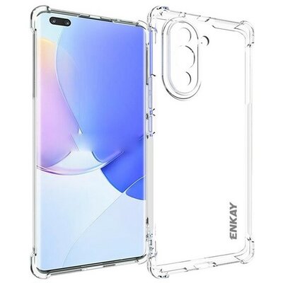 Huawei Nova 10 Pro, Szilikon tok, közepesen ütésálló, légpárnás sarok, Enkay, átlátszó