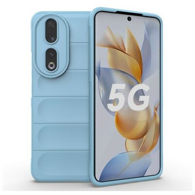 Huawei Honor 90, Szilikon tok, közepesen ütésálló, 3D minta, világoskék