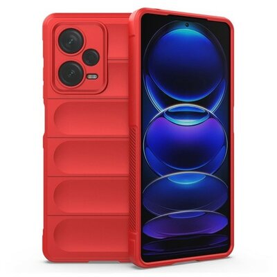 Xiaomi Redmi Note 12 Pro Plus 5G, Szilikon tok, közepesen ütésálló, 3D minta, piros