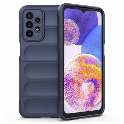 Samsung Galaxy A23 4G / A23 5G SM-A235F / A236U, Szilikon tok, közepesen ütésálló, 3D minta, sötétkék