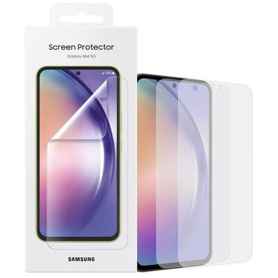 Samsung Galaxy A54 5G SM-A546B, Kijelzővédő fólia (az íves részre nem hajlik rá!), Clear Prémium, gyári, 2 db / csomag