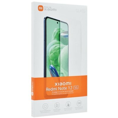 Xiaomi Redmi Note 12 5G / Poco X5 5G, Kijelzővédő fólia, ütésálló fólia (az íves részre NEM hajlik rá!), Tempered Glass (edzett üveg), Clear, gyári