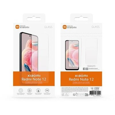 Xiaomi Redmi Note 12 4G, Kijelzővédő fólia, ütésálló fólia (az íves részre NEM hajlik rá!), Tempered Glass (edzett üveg), Clear, gyári