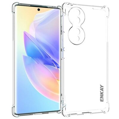 Huawei Honor 70, Szilikon tok, közepesen ütésálló, légpárnás sarok, Enkay, átlátszó