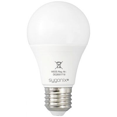 Sygonix LED-es fényforrás EEK: F (A - G) SY-5218532 E27 9 W Melegfehértől natúr fehérig