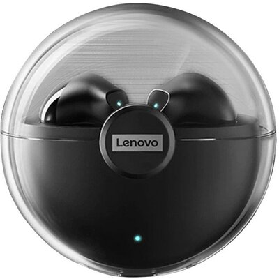 Bluetooth sztereó fülhallgató, v5.0, TWS, töltőtok, érintés vezérlés, zajszűrővel, vízálló, játékosoknak ajánlott, Lenovo LivePods LP80, fekete, gyári