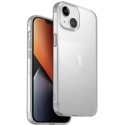 Apple iPhone 14 Plus, Szilikon tok, közepesen ütésálló, légpárnás keret, Uniq Hybrid Air Fender, átlátszó