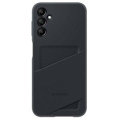 Samsung Galaxy A14 5G SM-A146B, Szilikon tok, kártyatartóval, fekete, gyári