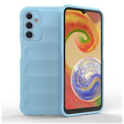 Samsung Galaxy A14 4G / A14 5G SM-A145F / A146B, Szilikon tok, közepesen ütésálló, 3D minta, világoskék