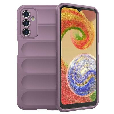 Samsung Galaxy A14 4G / A14 5G SM-A145F / A146B, Szilikon tok, közepesen ütésálló, 3D minta, lila