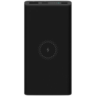 Külső akkumulátor, 10000 mAh, 22.5W, Okostelefonhoz és TabletPC-hez, Qi Wireless, USB aljzat, USB Type-C aljzat, LED-es, gyorstöltés, Xiaomi Mi Power Bank, fekete, gyári