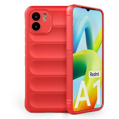 Xiaomi Redmi A1 / A2, Szilikon tok, közepesen ütésálló, 3D minta, piros