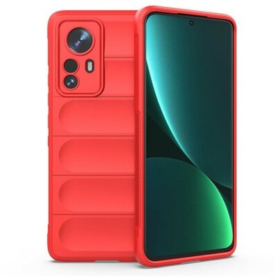 Xiaomi 12 Pro / 12 Pro (Dimensity) / 12S Pro, Szilikon tok, közepesen ütésálló, 3D minta, piros