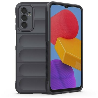 Samsung Galaxy M23 5G SM-M236B, Szilikon tok, közepesen ütésálló, 3D minta, sötétszürke