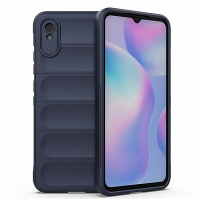 Xiaomi Redmi 9A / 9AT / 9i, Szilikon tok, közepesen ütésálló, 3D minta, sötétkék