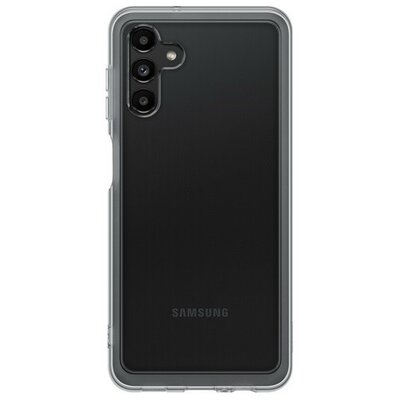 Samsung Galaxy A13 5G SM-A136U, Szilikon tok, átlátszó/fekete, gyári