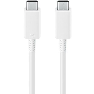 USB Type-C töltő- és adatkábel, USB Type-C, 180 cm, 5000 mA, 100W, gyorstöltés, Samsung, fehér, gyári