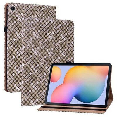 Samsung Galaxy Tab S6 Lite 10.4 / Tab S6 Lite 10.4 (2022) SM-P610 / P615 / P613 / P619, mappa tok, stand, fonott minta, mintás/barna