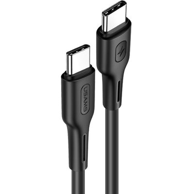 USB Type-C töltő- és adatkábel, USB Type-C, 120 cm, 5000 mA, gyorstöltés, Usams U43, fekete, US-SJ459