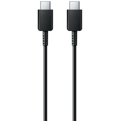 USB Type-C töltő- és adatkábel, USB Type-C, 100 cm, 5000 mA, gyorstöltés, Samsung, fekete, gyári,