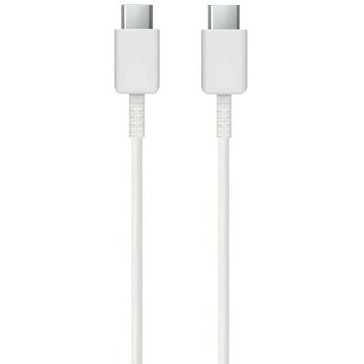 USB Type-C töltő- és adatkábel, USB Type-C, 100 cm, 5000 mA, gyorstöltés, Samsung, fehér, gyári,