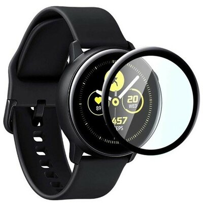 Samsung Galaxy Watch Active 2 (44 mm) SM-R820 / R825, Kijelzővédő fólia, ütésálló fólia (az íves részre nem hajlik rá!), Tempered Glass (edzett üveg), Clear