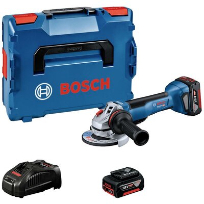 Bosch Professional GWS 18V-10 P 06019J4101 Akkus sarokcsiszoló 125 mm 2. akkuval, Töltővel, Hordtáskával 18 V 5 Ah