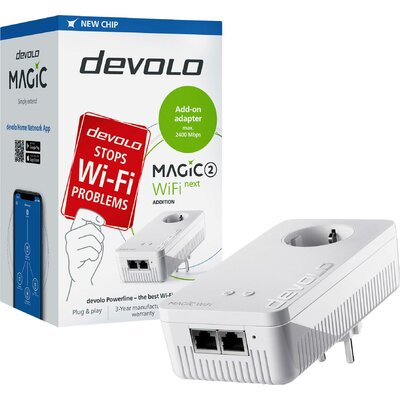 Devolo Magic 2 WiFi next Powerline WLAN bővítő adapter 8610 DE, AT, NL, EU Powerline, WLAN 2400 MBit/s