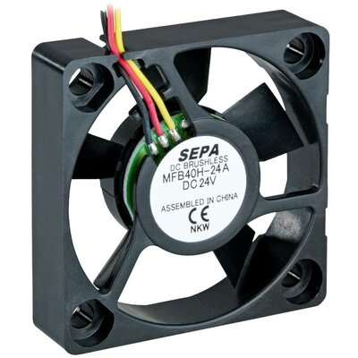 SEPA MFB40H24A-001 Axiális ventilátor 24 V/DC 11.28 m³/óra (H x Sz x Ma) 40 x 40 x 10 mm