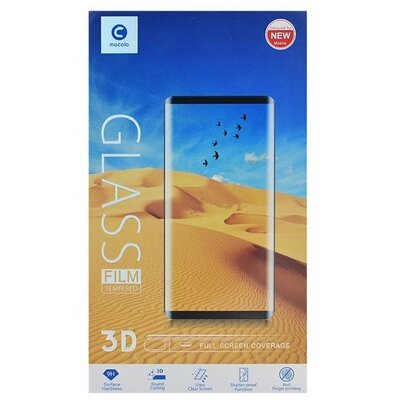 Samsung Galaxy S21 Plus 5G SM-G996, Kijelzővédő fólia, ütésálló fólia (az íves részre is!), Tempered Glass (edzett üveg), 3D Full Cover, Mocolo, fekete