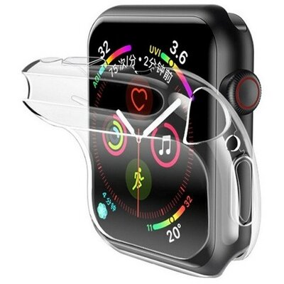 Apple Watch 4-6, SE, SE (2022) (44 mm), Szilikon védőkeret, ultravékony, szíj nélkül, Usams, átlátszó