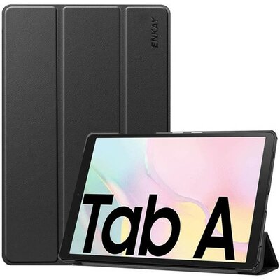 Samsung Galaxy Tab A7 10.4 (2020) SM-T500 / T505, mappa tok, Trifold, Enkay, fekete