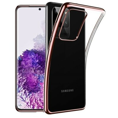 Samsung Galaxy S20 Ultra 5G SM-G988, Szilikon tok, ESR Essential Crown, átlátszó/vörösarany