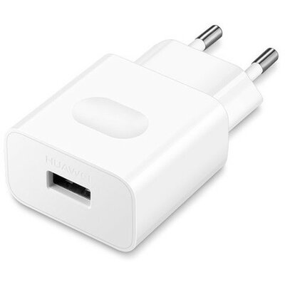 Hálózati töltő adapter, 18W, USB aljzat, gyorstöltés, Huawei AP32, fehér, gyári