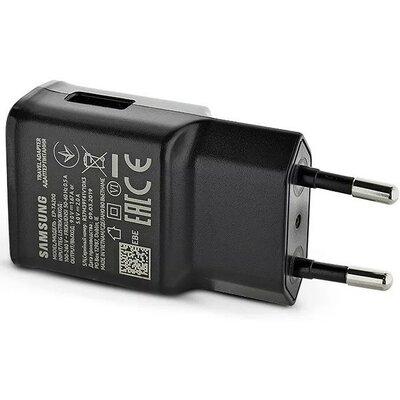 Hálózati töltő adapter, 5V / 2000mA, USB aljzat, gyorstöltés, Samsung, fekete, gyári