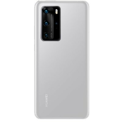 Huawei P40 Pro, Műanyag hátlap védőtok, gumírozott, áttetsző