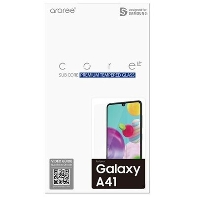 Samsung Galaxy A41 SM-A415F, Kijelzővédő fólia, ütésálló fólia (az íves részre NEM hajlik rá!), Tempered Glass (edzett üveg), Clear, gyári