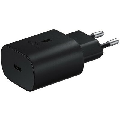 Hálózati töltő adapter, 5V / 3000mA, USB Type-C aljzat, PD, gyorstöltés, Samsung, fekete, gyári