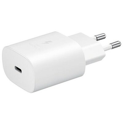 Hálózati töltő adapter, 5V / 3000mA, USB Type-C aljzat, PD, gyorstöltés, Samsung, fehér, gyári